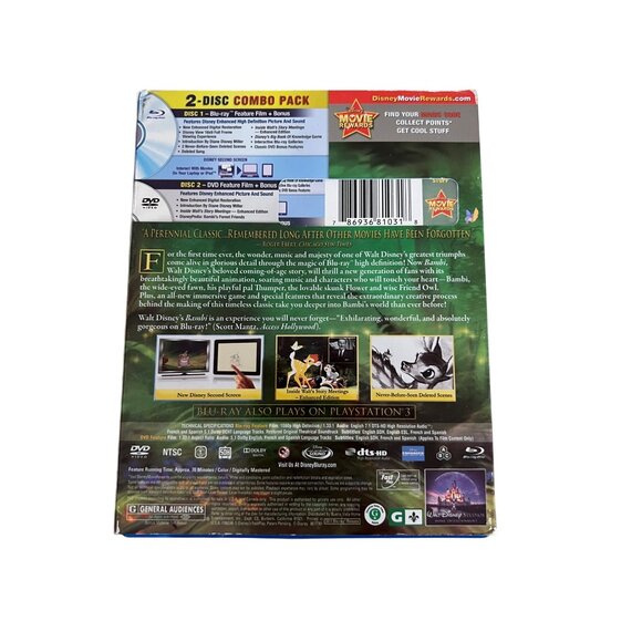 Disney's Bambi Diamond Edition Blu-Ray & DVD 2-Disc Combo Set - Picture 4 of 4